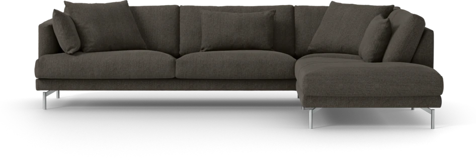 Harper - 3-sits soffa med divan höger - Brun