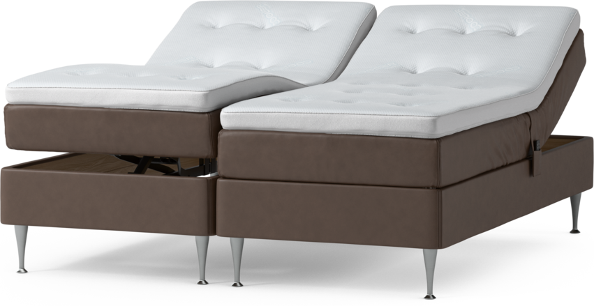 Delux Sense - Ställbar säng, dubbelsäng med bäddmadrass