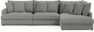Rossi - 3-sits soffa med divan höger - Grå