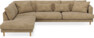Harper - 3-sits soffa med divan vänster - Brun