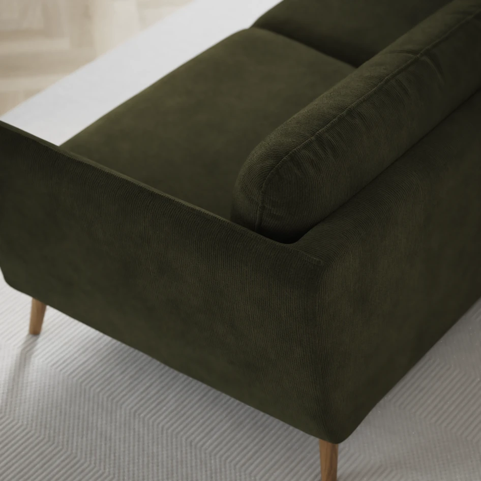 Madison - 2-sits soffa med divan vänster och schäslong höger - Grön