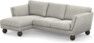 Madison Lux - 2-sits soffa med schäslong vänster - Grå
