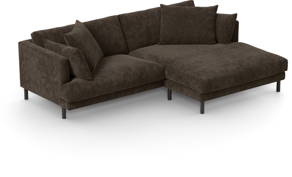 Harper - 4-sits med schäslong XL höger - Brun