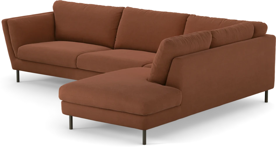 Madison Lux - 3-sits soffa med divan höger - Röd