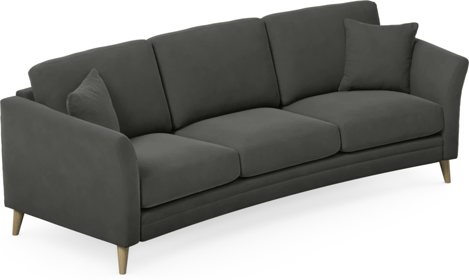 Eden - 3-sits soffa svängd - Grå