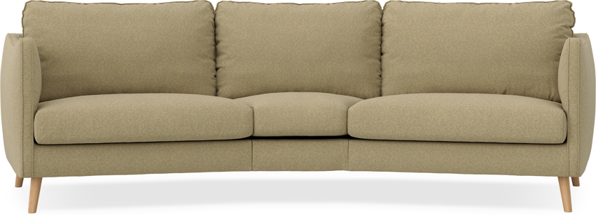 Madison - 3-sits soffa svängd, 90 cm - Gul