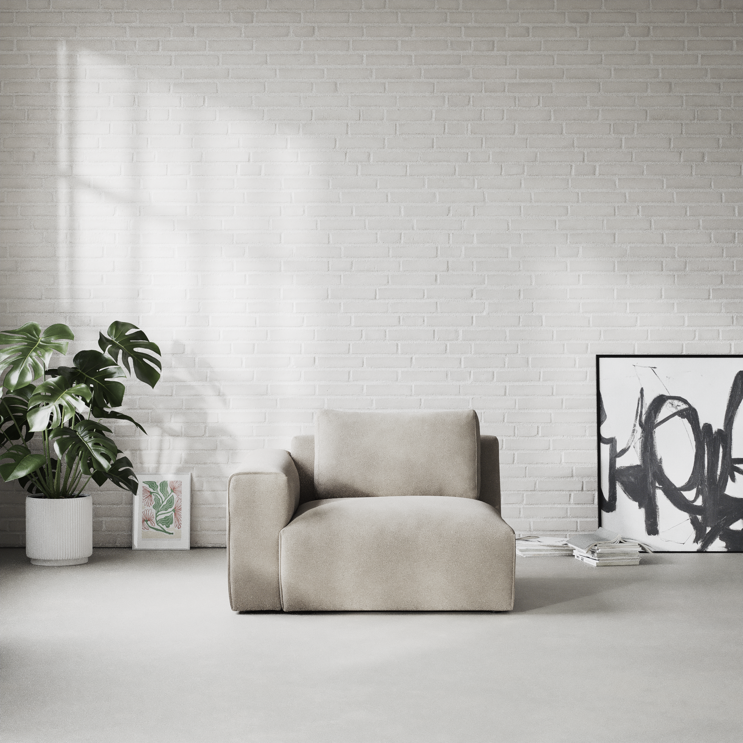 Free, 1,5-sits med armstöd vänster