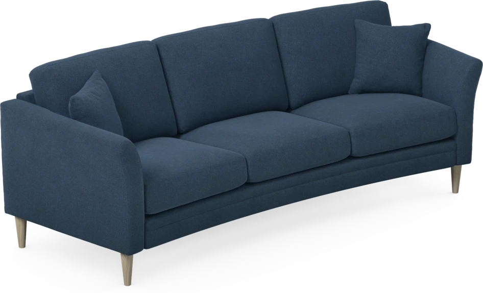 Eden - 3-sits soffa svängd - Blå