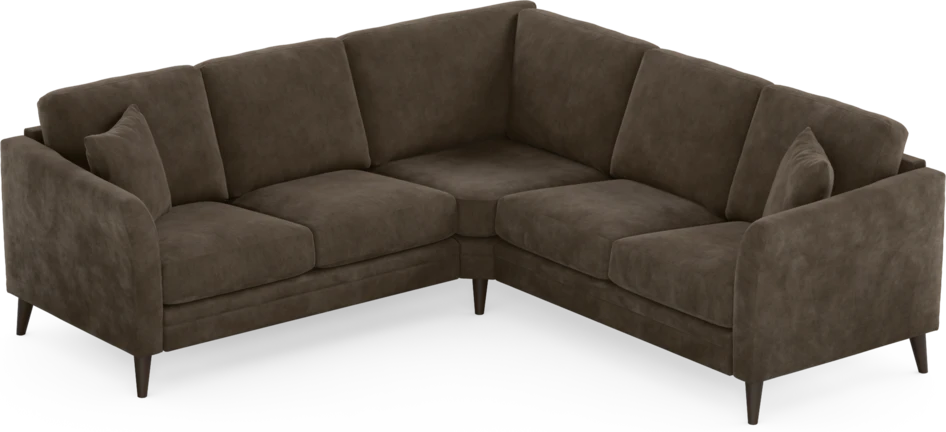 Eden - Hörnsoffa, 2+2-sits - Brun