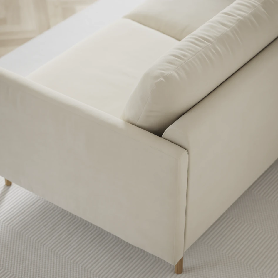 Madison - 3-sits soffa med divan vänster - Vit