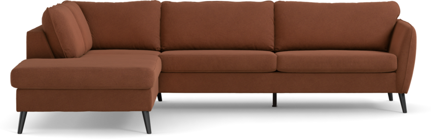 County - 2,5-sits soffa med divan vänster - Orange