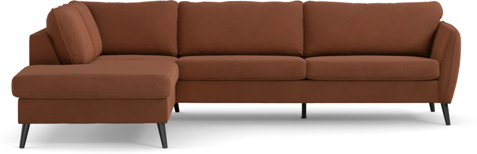 County - 2,5-sits soffa med divan vänster - Orange