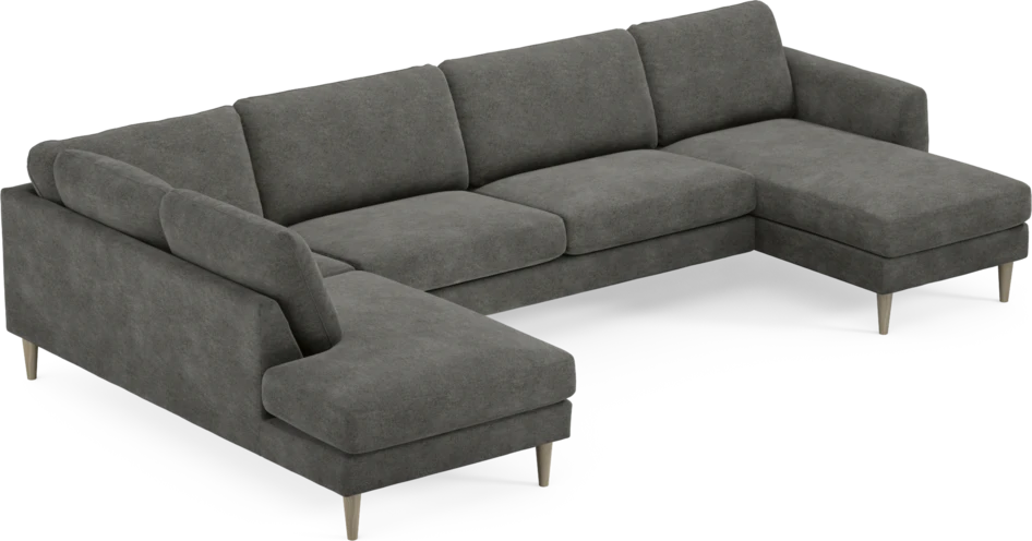 Bridge - 3-sits soffa med divan vänster och schäslong höger - Grå
