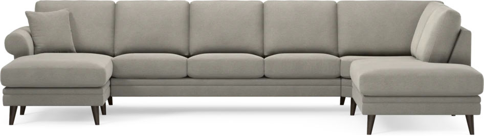 Eden - 3-sits soffa med schäslong vänster och divan höger - Grå
