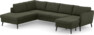 County - 3-sits soffa med divan vänster och schäslong höger - Grön