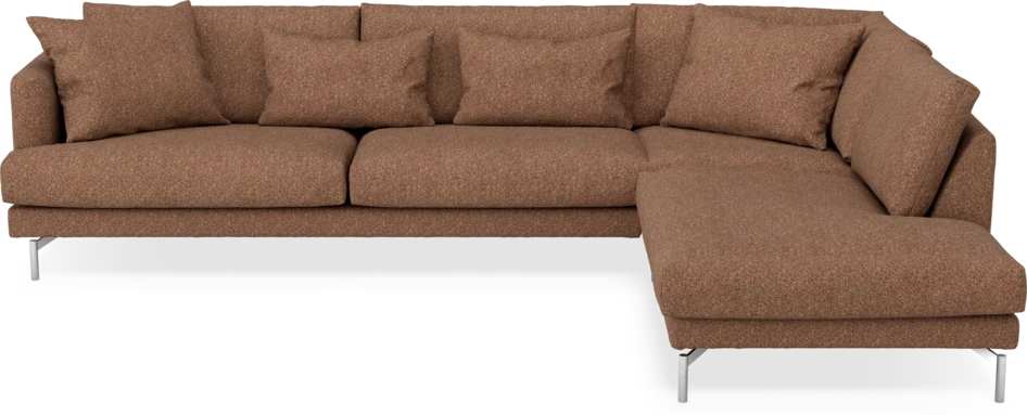 Harper - 3-sits soffa med divan höger - Orange
