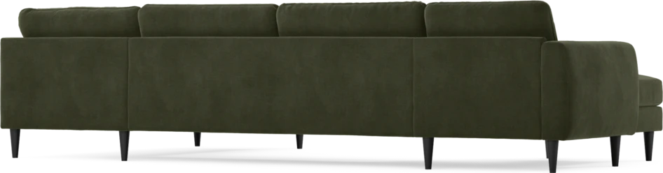 Bridge - 3-sits soffa med schäslong vänster och divan höger - Grön