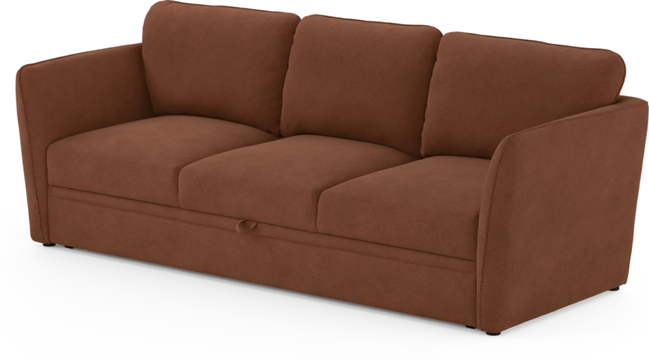 Öland - Bäddsoffa 3-sits, längsbäddad - Orange