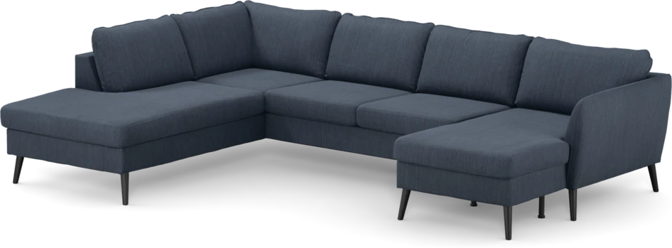 County - 3-sits soffa med divan vänster och schäslong höger - Blå