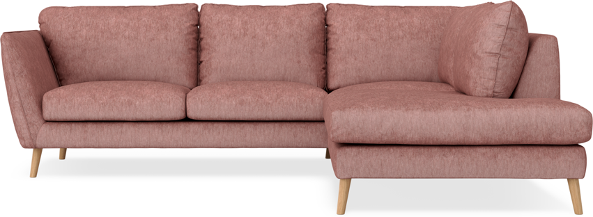 Madison - 2-sits soffa med divan höger - Röd