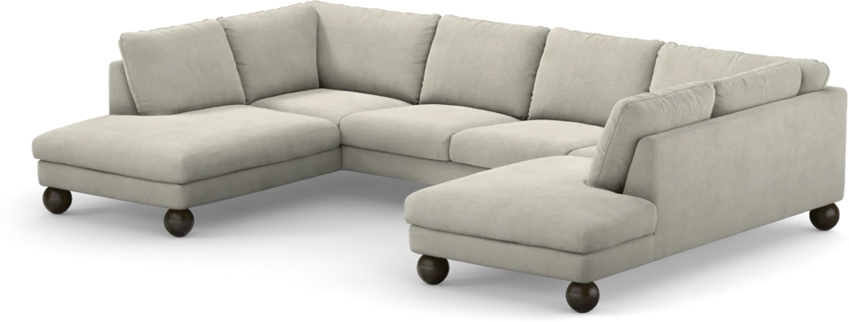 Madison Lux - 2-sits soffa med divan vänster och höger - Grå