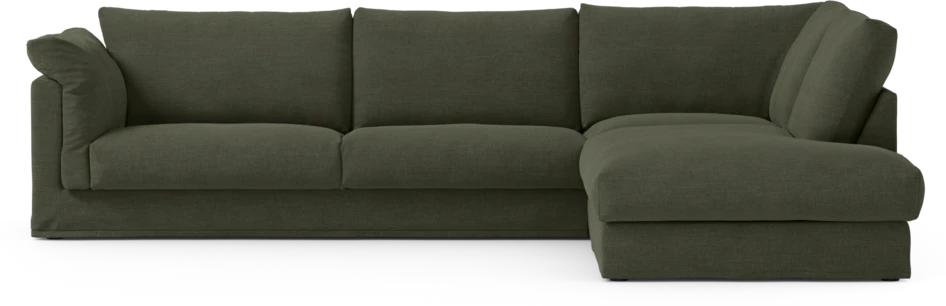 Cherrie Klädsel - Klädsel till 3-sits soffa med divan höger - Grön