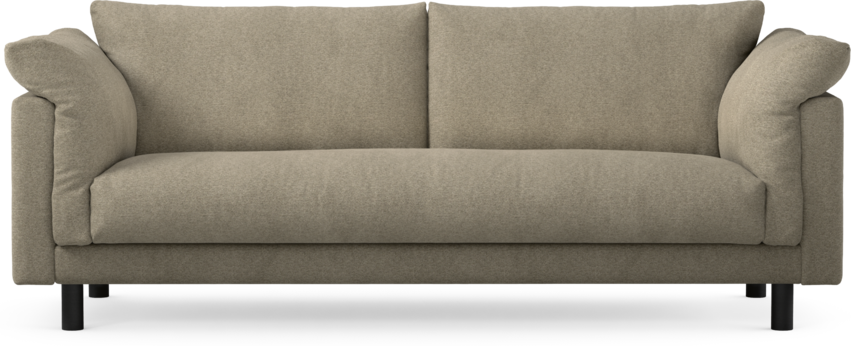 Cherrie - 3-sits soffa, hel dyna, fast klädsel - Grå