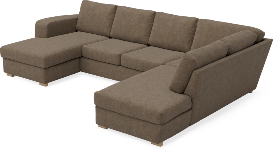 Friday - 3-sits soffa med schäslong vänster och divan höger - Brun