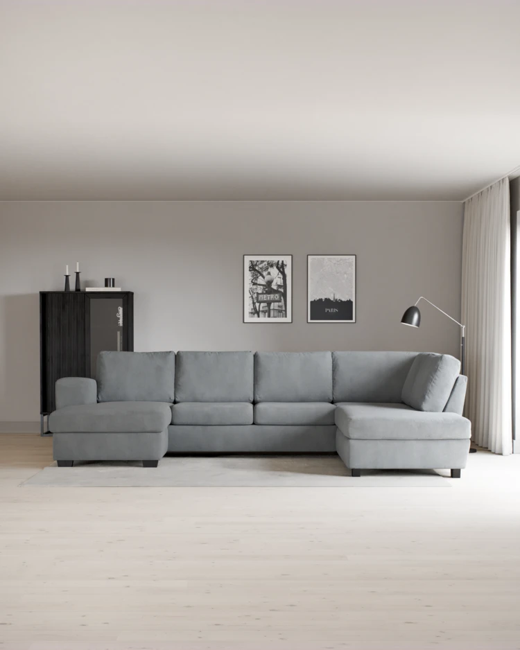 Friday - 3-sits soffa med schäslong vänster och divan höger - inspiration