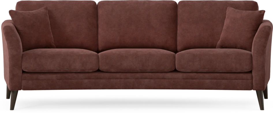 Eden - 3-sits soffa svängd - Röd