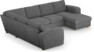 Friday - Hörnsoffa, 2+3-sits med schäslong höger - Grå