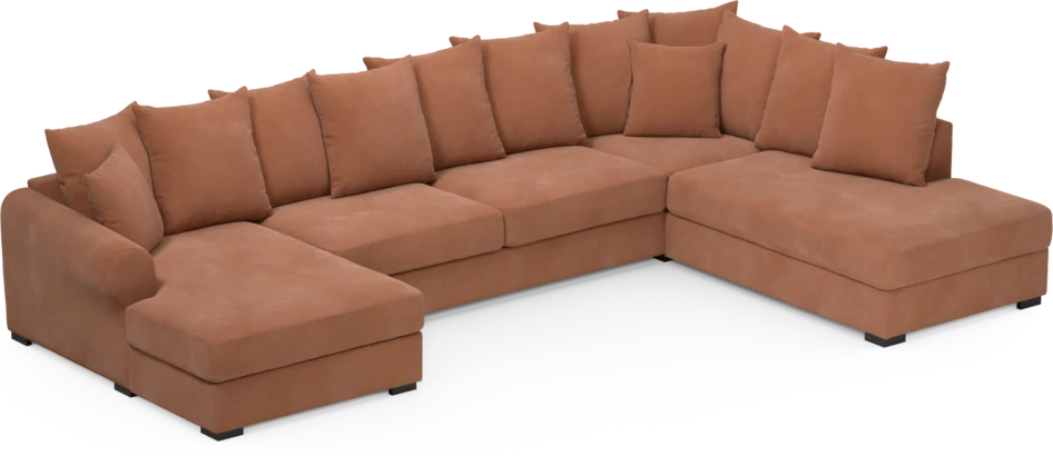 Town - 3-sits soffa med divan höger och schäslong vänster - Orange