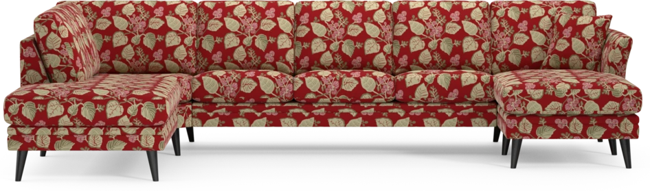 Eden - 3-sits soffa med divan vänster och schäslong höger - Flerfärgad