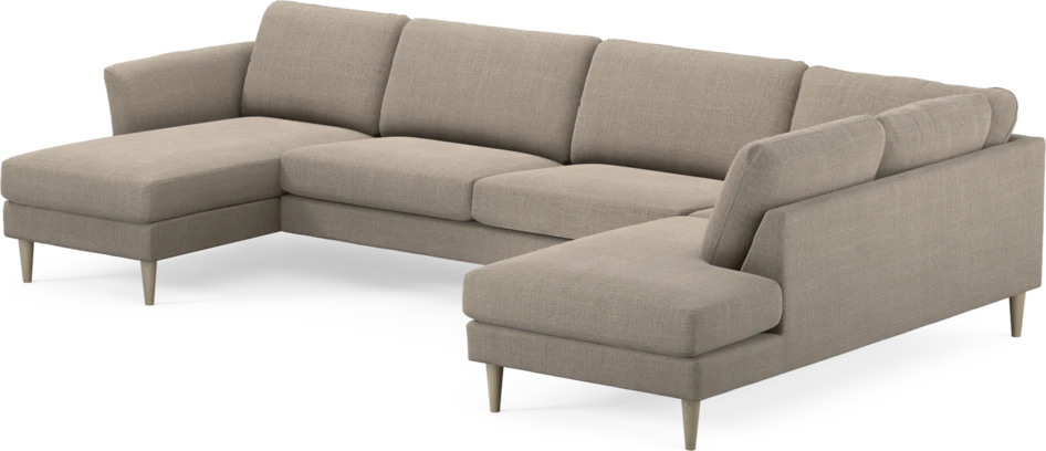 Bridge - 3-sits soffa med schäslong vänster och divan höger - Beige