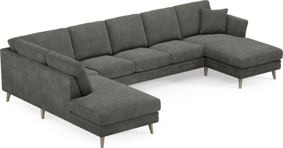 Eden - 3-sits soffa med divan vänster och schäslong höger - Grå