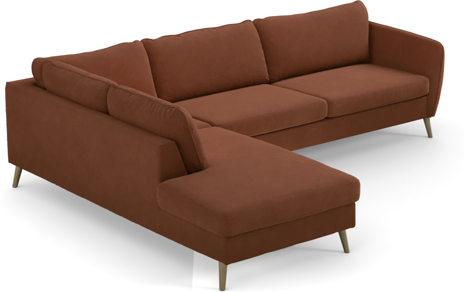 County - 2,5-sits soffa med divan vänster - Orange
