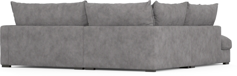 Rossi - 2-sits soffa med divan vänster - Grå