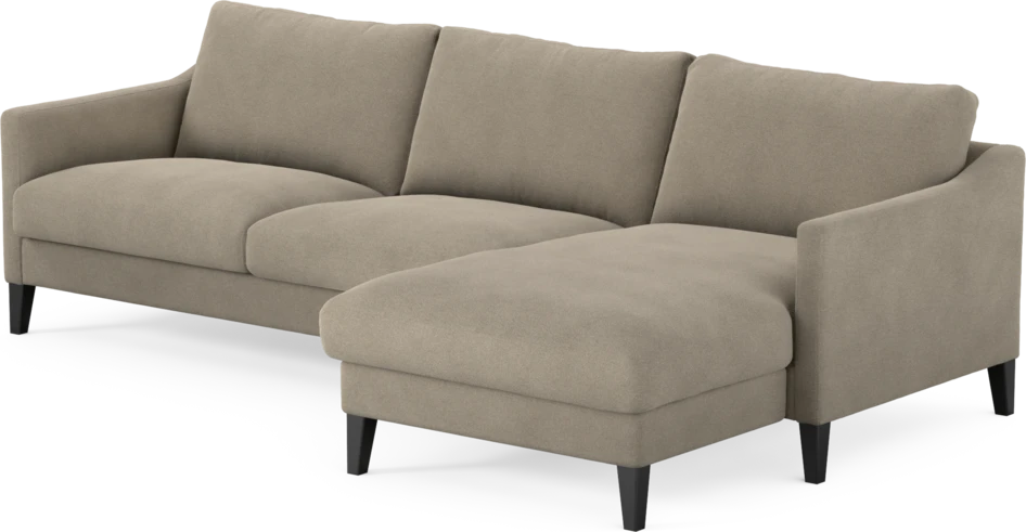 Winston - 3-sits soffa med schäslong, vändbar - Beige