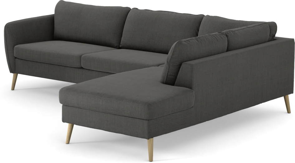 County - 2,5-sits soffa med divan höger - Grå