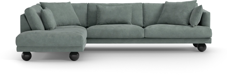 Harper - 3-sits soffa med divan vänster - Blå