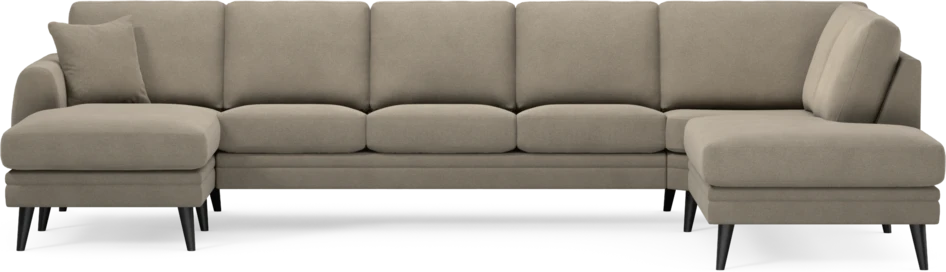 Eden - 3-sits soffa med schäslong vänster och divan höger - Beige