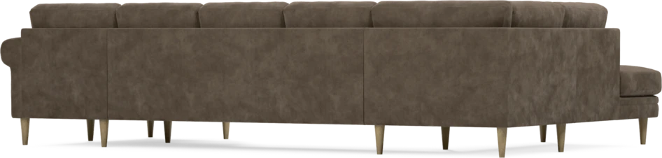 Eden - 3-sits soffa med divan vänster och schäslong höger - Brun