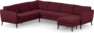 County - Hörnsoffa, 2+3-sits med schäslong höger - Röd