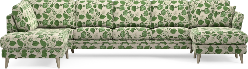 Eden - 3-sits soffa med divan vänster och schäslong höger - Flerfärgad