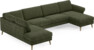 Bridge - 3-sits soffa med divan vänster och schäslong höger - Grön