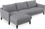 Winston - 3-sits soffa med schäslong, vändbar - Grå