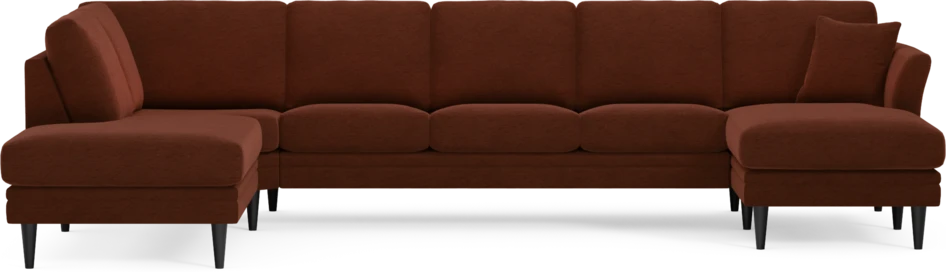 Eden - 3-sits soffa med divan vänster och schäslong höger - Orange