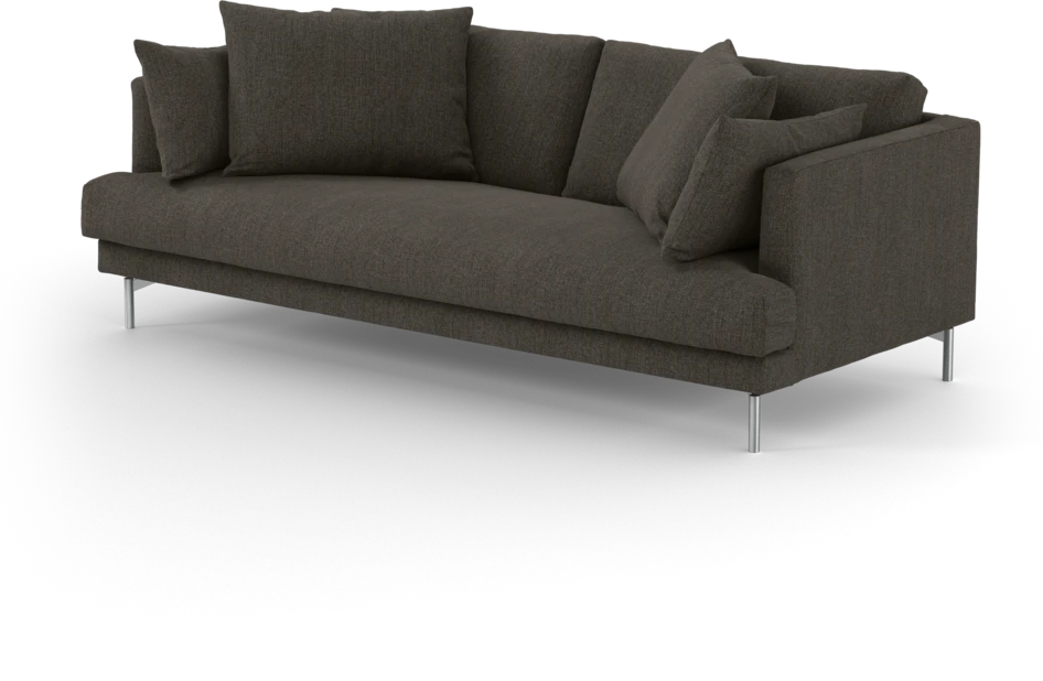 Harper - 3-sits soffa, hel dyna - Brun
