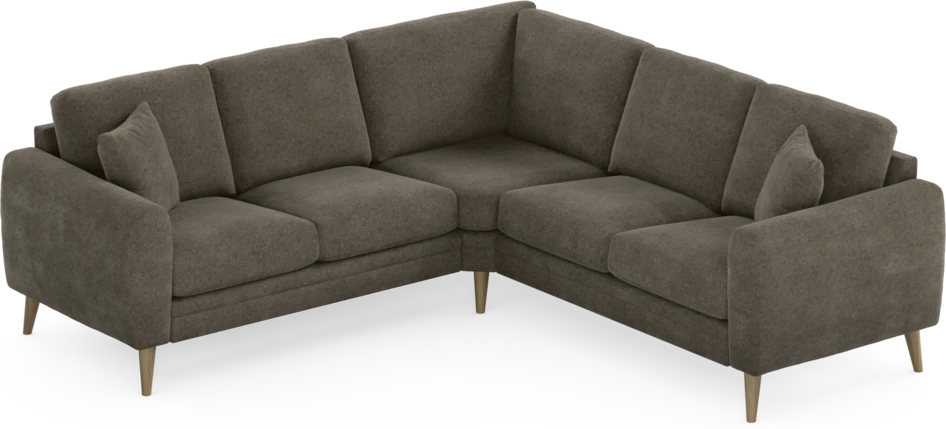 Eden - Hörnsoffa, 2+2-sits - Brun