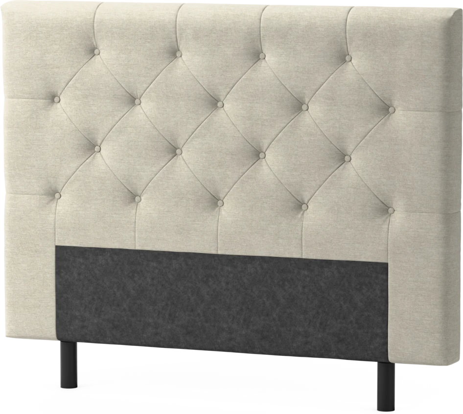 Delux Pikerad Låg - Sänggavel, 90-210 cm - Beige